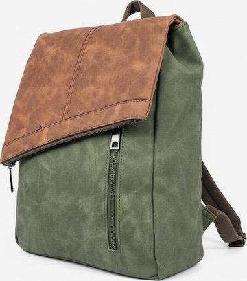 Zaino 'Rucksacktasche' di Kumixi in verde: frontale