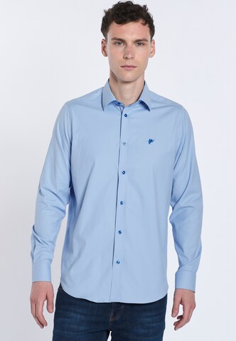 Coupe regular Chemise 'GIANFRANCO' DENIM CULTURE en bleu : devant