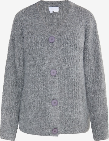 usha WHITE LABEL Knit Cardigan 'Lynnea' in Grey: front