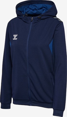 Hummel Athletic Zip-Up Hoodie 'AUTHENTIC PL' in Blue
