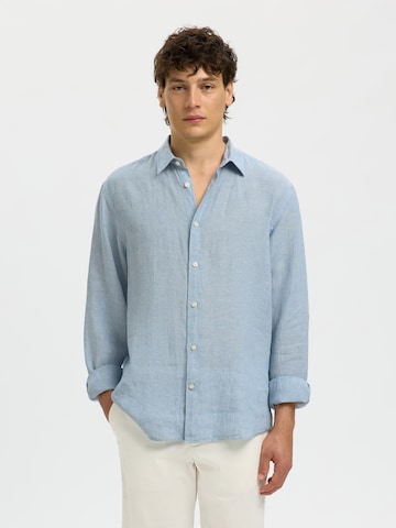 SELECTED Regular Fit Skjorte ''SLHKYLIAN' i blå: forside