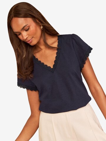 love & roses Shirt in Blue: front