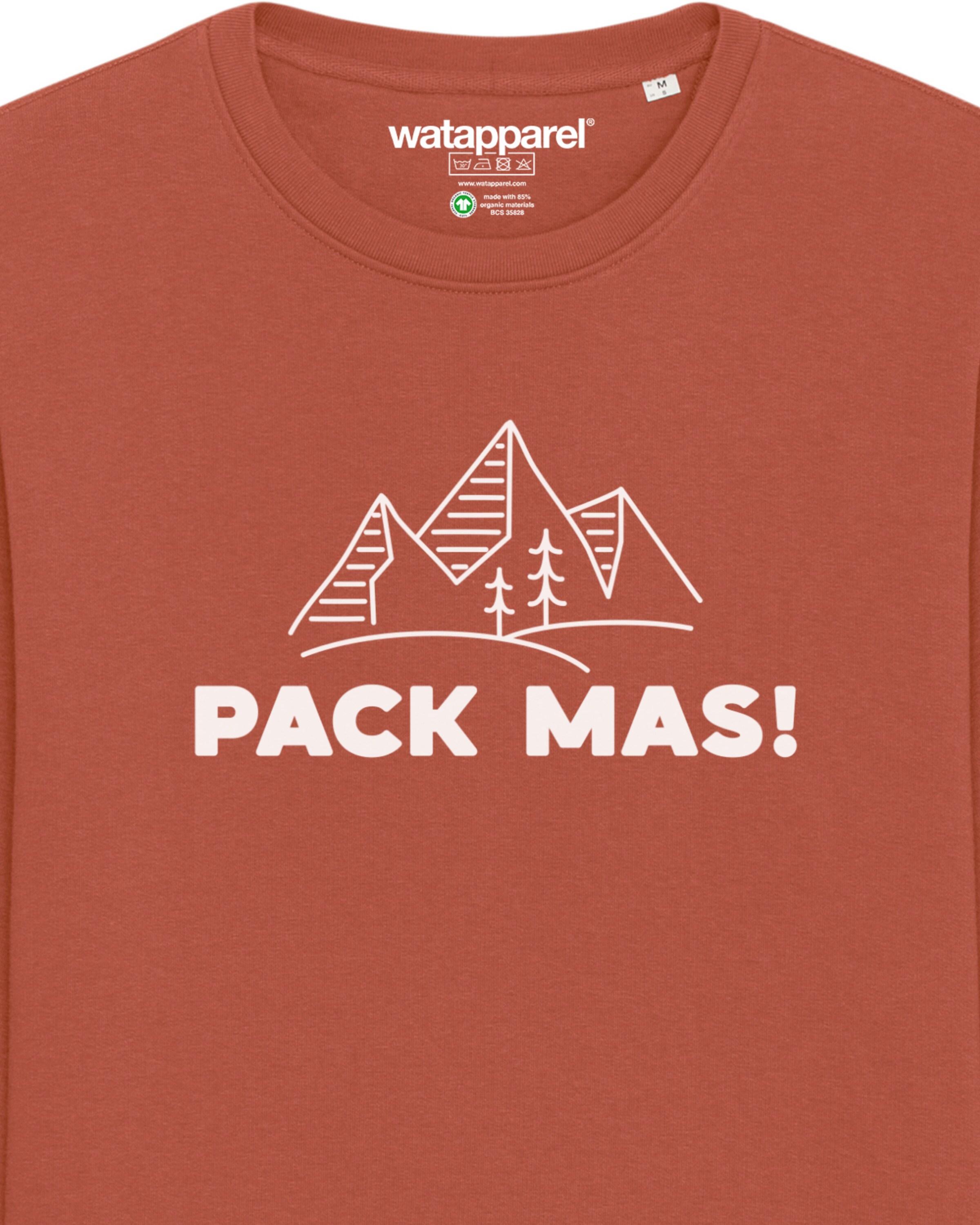Sweat-shirt ' Pack mas! ' Watapparel en marron