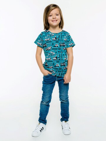 Mr. Gugu & Miss Go Shirt 'Green Trucks' in Blau