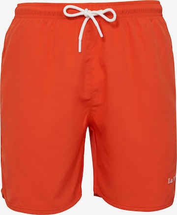 La V Zwemshorts in Oranje: voorkant