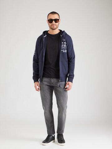 CAMP DAVID Zip-Up Hoodie in Blue