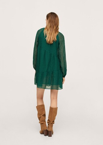 MANGO Košilové šaty 'Match' – zelená