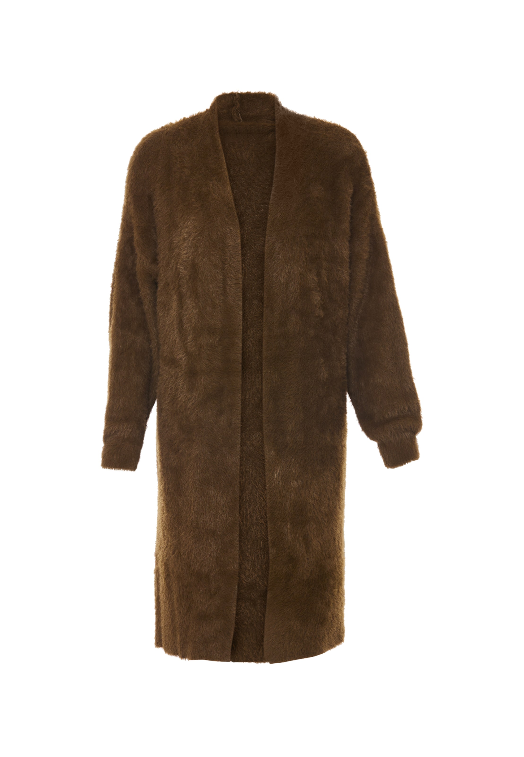 YASANNA Gebreid vest in Bruin: voorkant