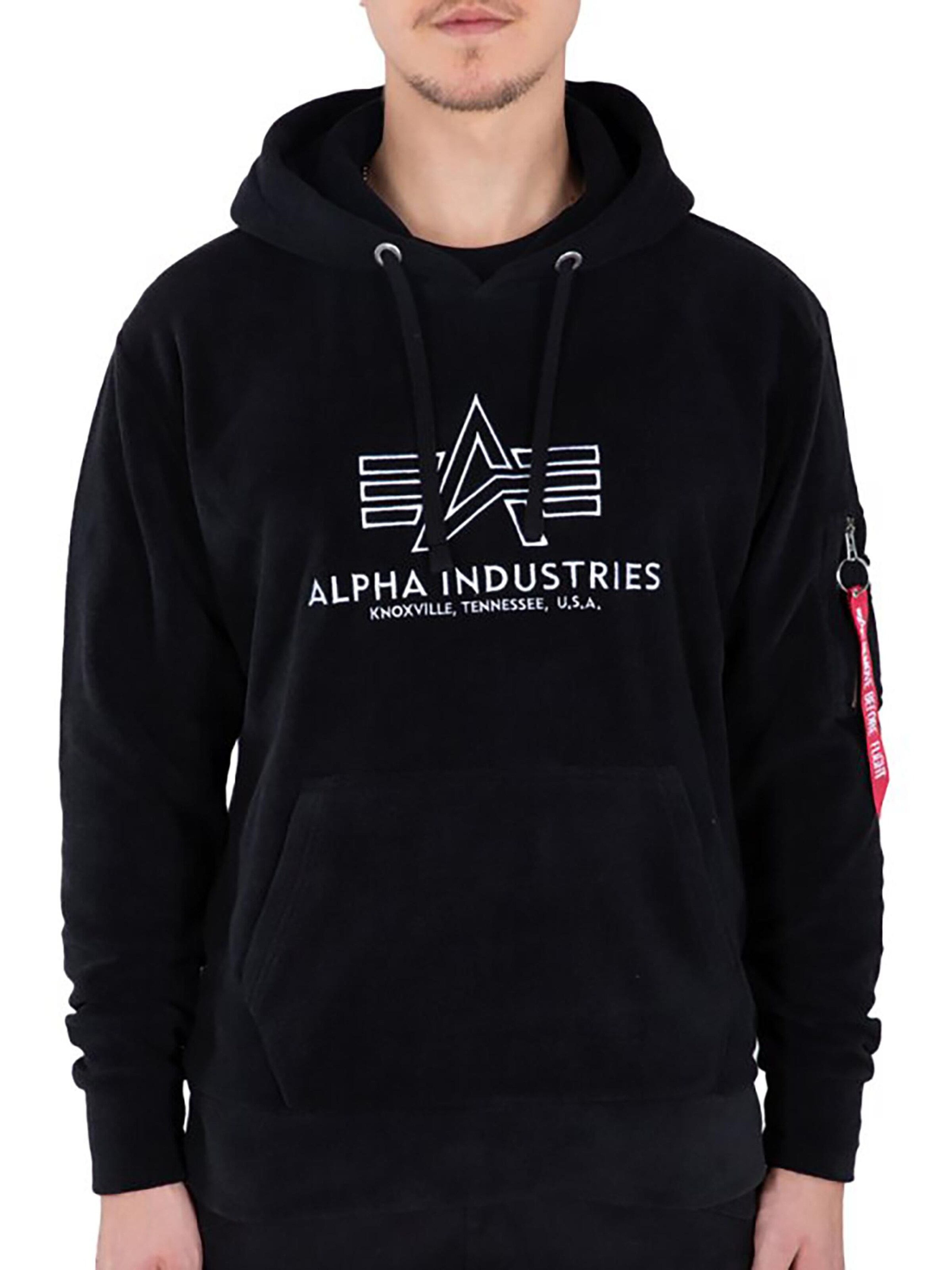 ALPHA INDUSTRIES Sweatshirt 'Basic'‌‌‌‌‌‌‌‌ in Schwarz: Vorderseite