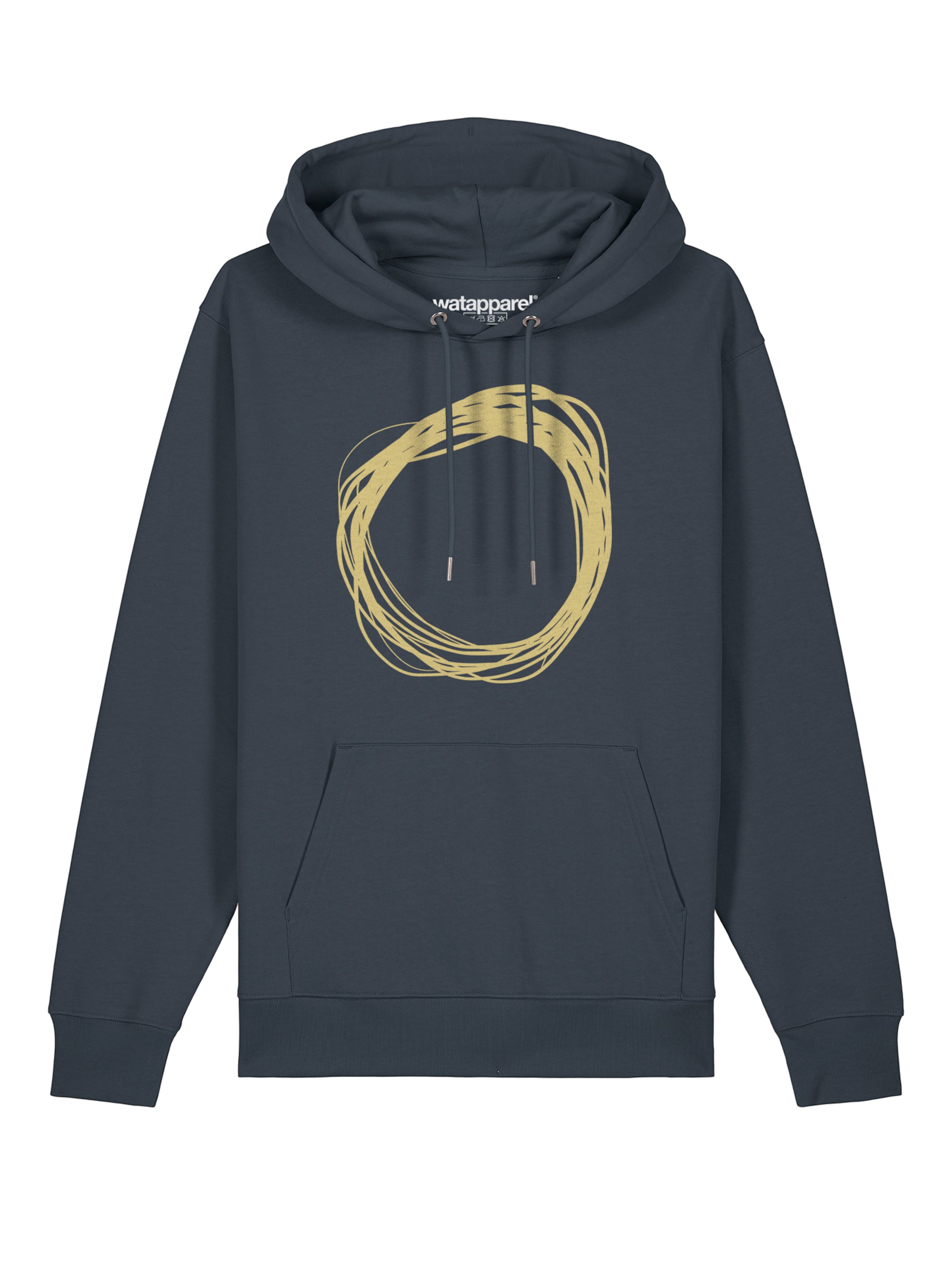 Watapparel Sweatshirt ' Kreis ' in Grau: Vorderseite