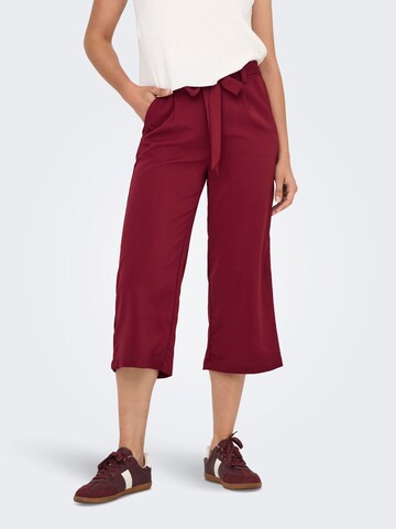 ONLY Wide leg Pleat-front trousers 'ONLNova' in Red: front