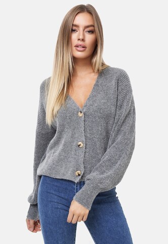 Decay Knit Cardigan in Grey: front