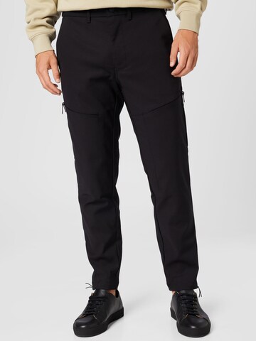 Calvin Klein Карго панталон в черно: отпред