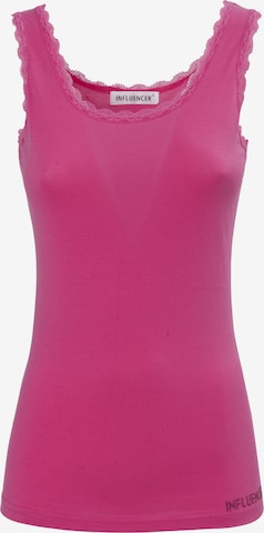 Top di Influencer in rosa: frontale