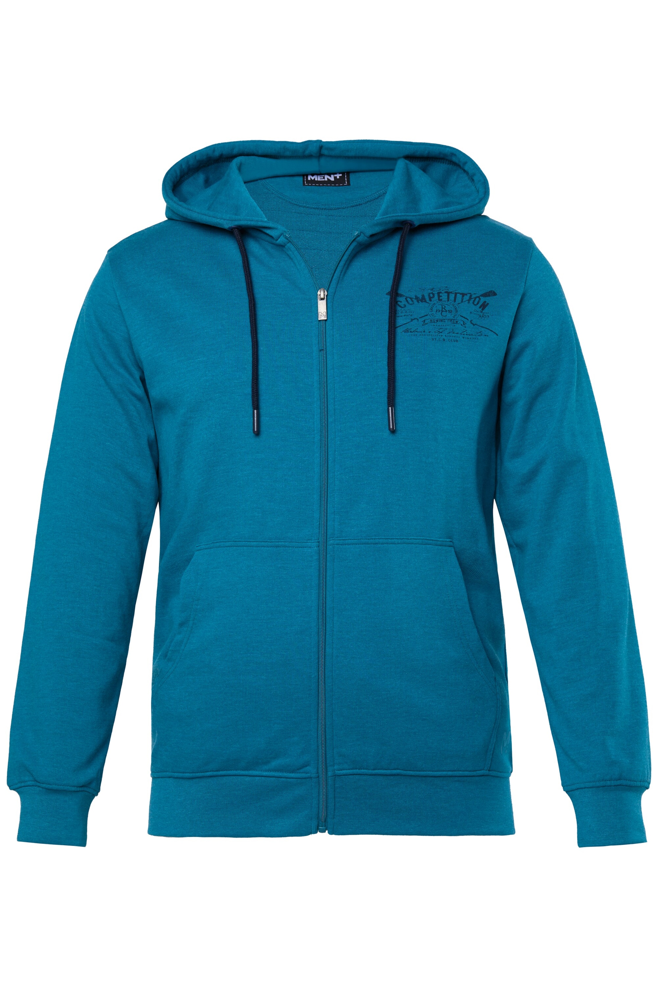 Men Plus Sweat jacket in Blue: front
