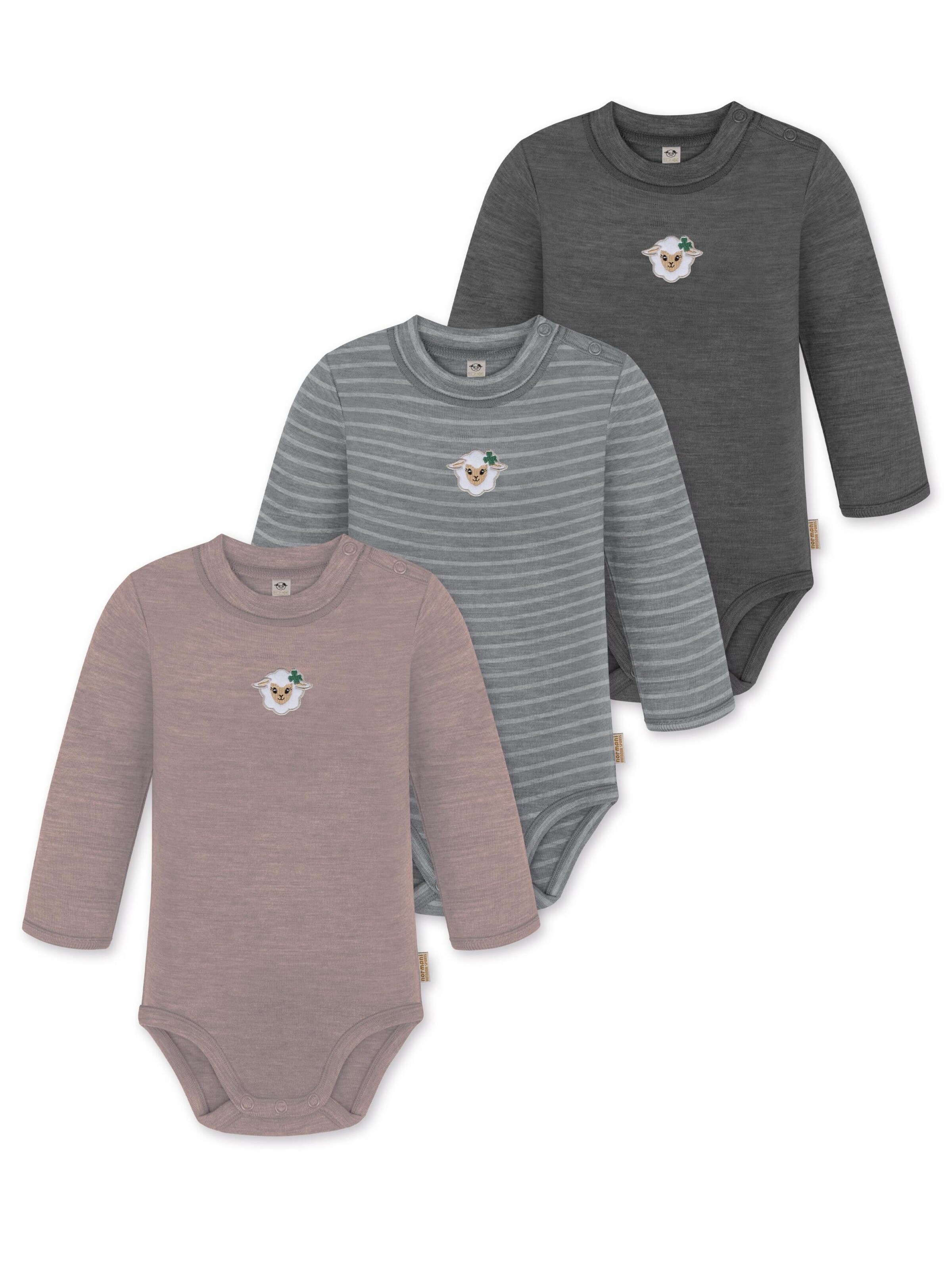 Barboteuse / body 'Tuai' normani en gris : devant