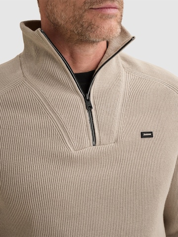 Pullover 'Pullover with half-zip and allover rib texture' di VANGUARD in grigio