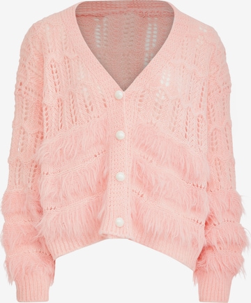 Cardigan Poomi en rose : devant