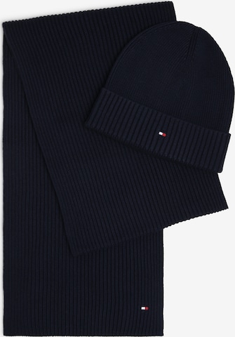 TOMMY HILFIGER Mütze und Schal in Blau