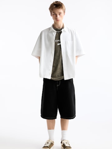 Pull&Bear Voľný strih Džínsy - Čierna