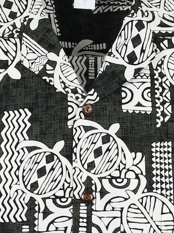 Pacific Legend Regular fit Button Up Shirt 'Tattoo Turtle' in Green