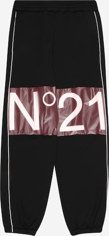 N°21 Tapered Trousers in Black: front