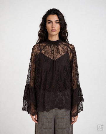 Milano Italy Blouse in Brown: front
