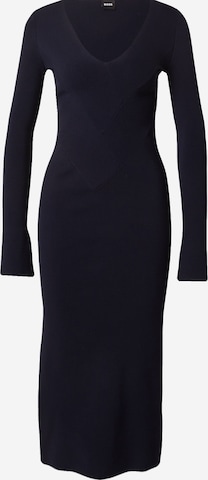 BOSS Black Pletena obleka 'Florency' | modra barva: sprednja stran