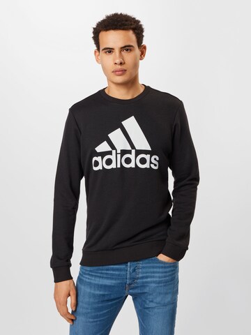 ADIDAS SPORTSWEAR Αθλητική μπλούζα φούτερ 'Essentials Big Logo' σε μαύρο: μπροστά