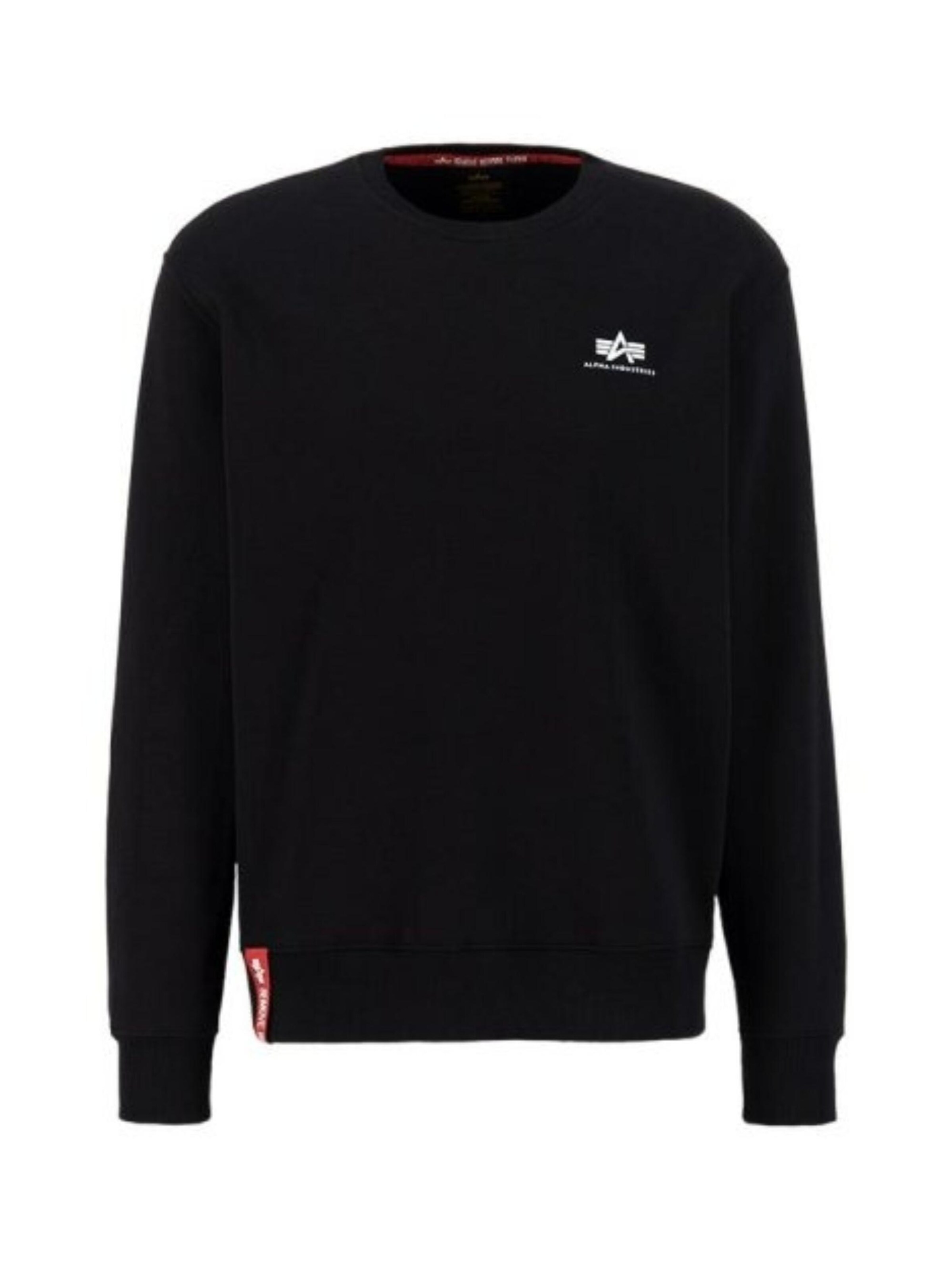 ALPHA INDUSTRIES Sweatshirt 'Basic' in Black: front