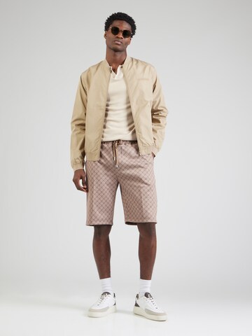 JOOP! - Loosefit Pantalón de pinzas 'Basil' en marrón