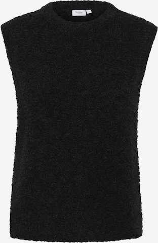 SAINT TROPEZ Weste 'Gela' in Schwarz: Vorderseite