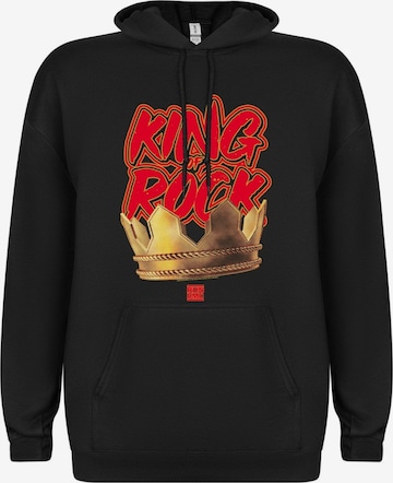 Sweat-shirt 'RUN DMC King of Rock n´Roll Hoodie' RUN DMC en noir : devant