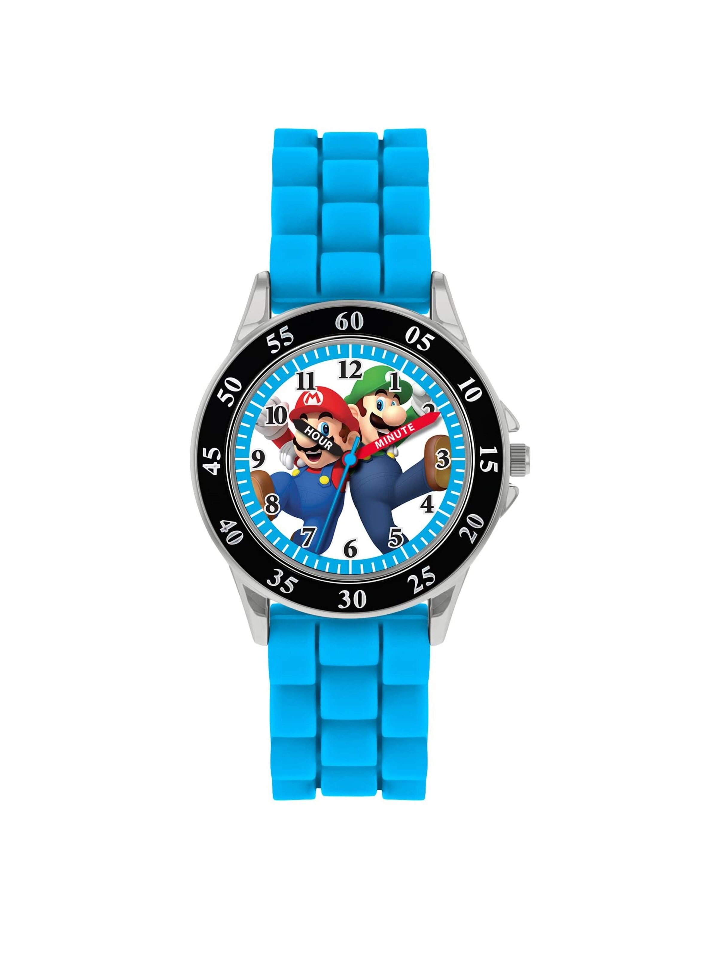 DISNEY Watch 'Super Mario Time Teacher' in Blue: front