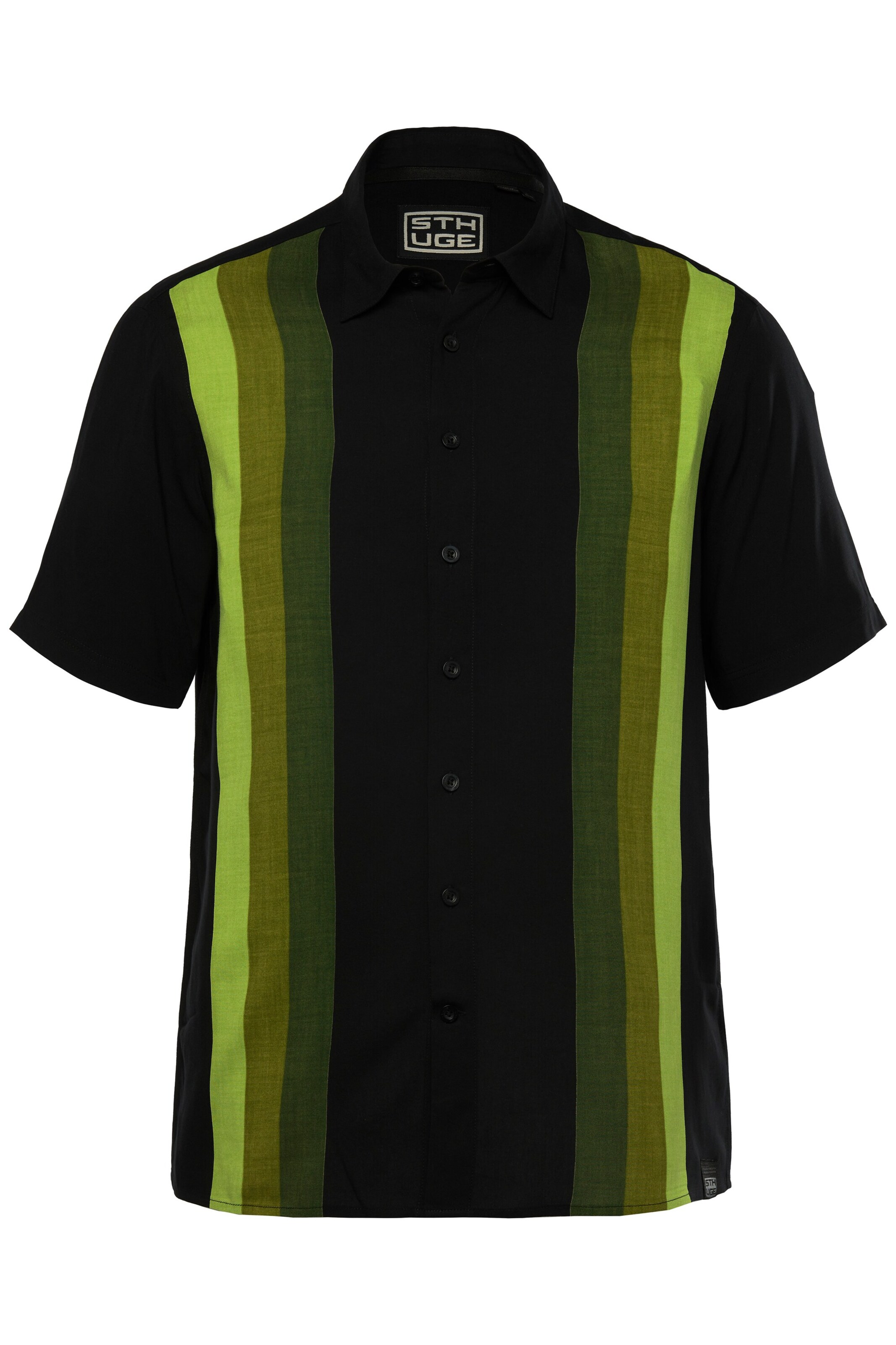 STHUGE Comfort fit Overhemd in Zwart: voorkant