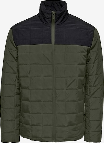 Only & Sons Between-Season Jacket 'Anker' in Blue: front