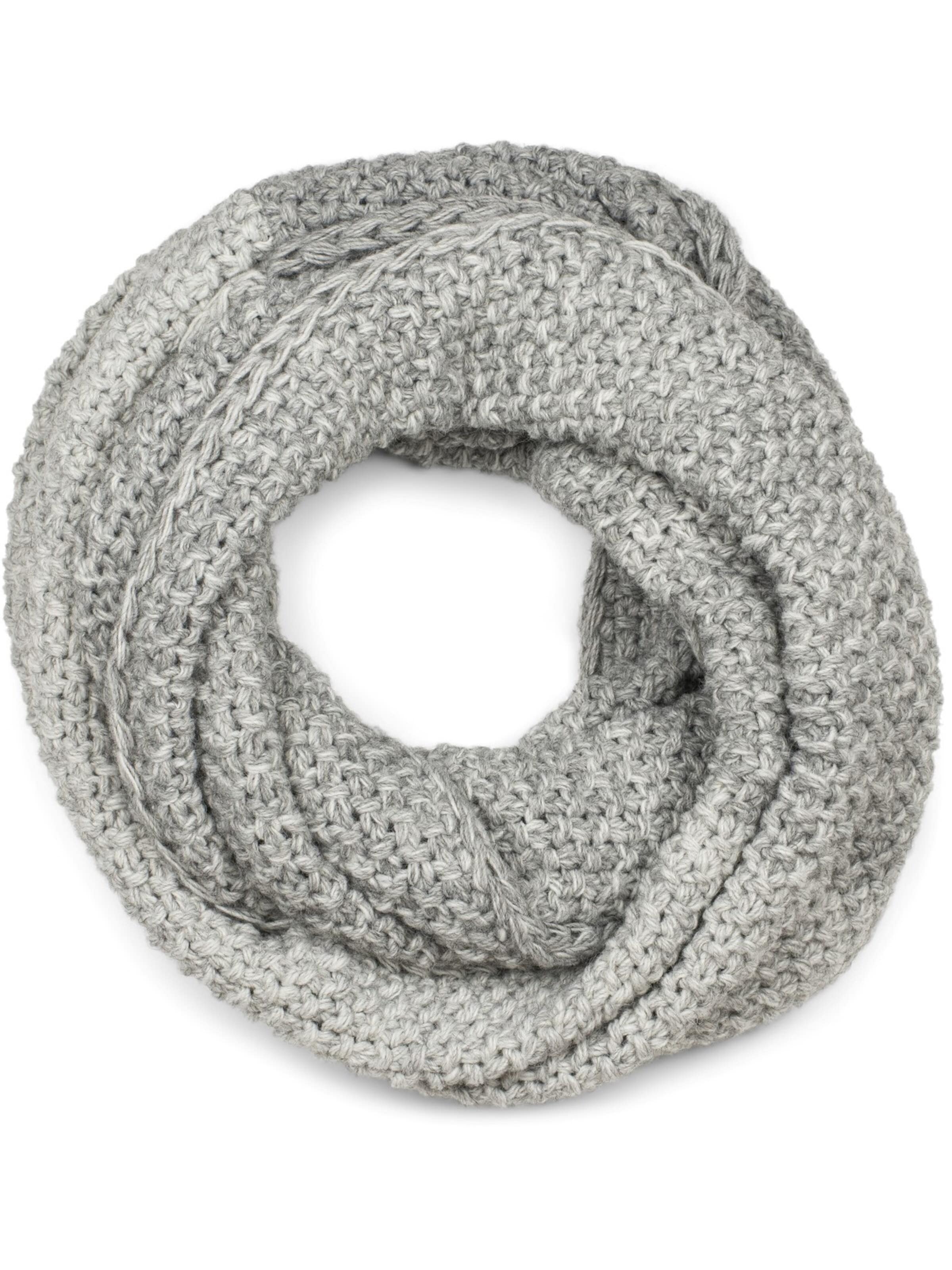 styleBREAKER Schlauchschal '2-Farbiges Ombré Strick Loop'‌‌‌‌‌‌‌‌‌ in Grau: Vorderseite