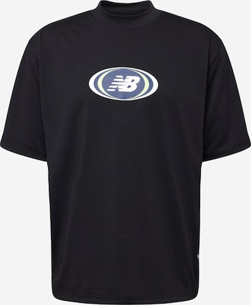 new balance T-shirt i svart: framsida