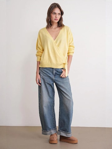 MixRay Gebreid vest in Geel