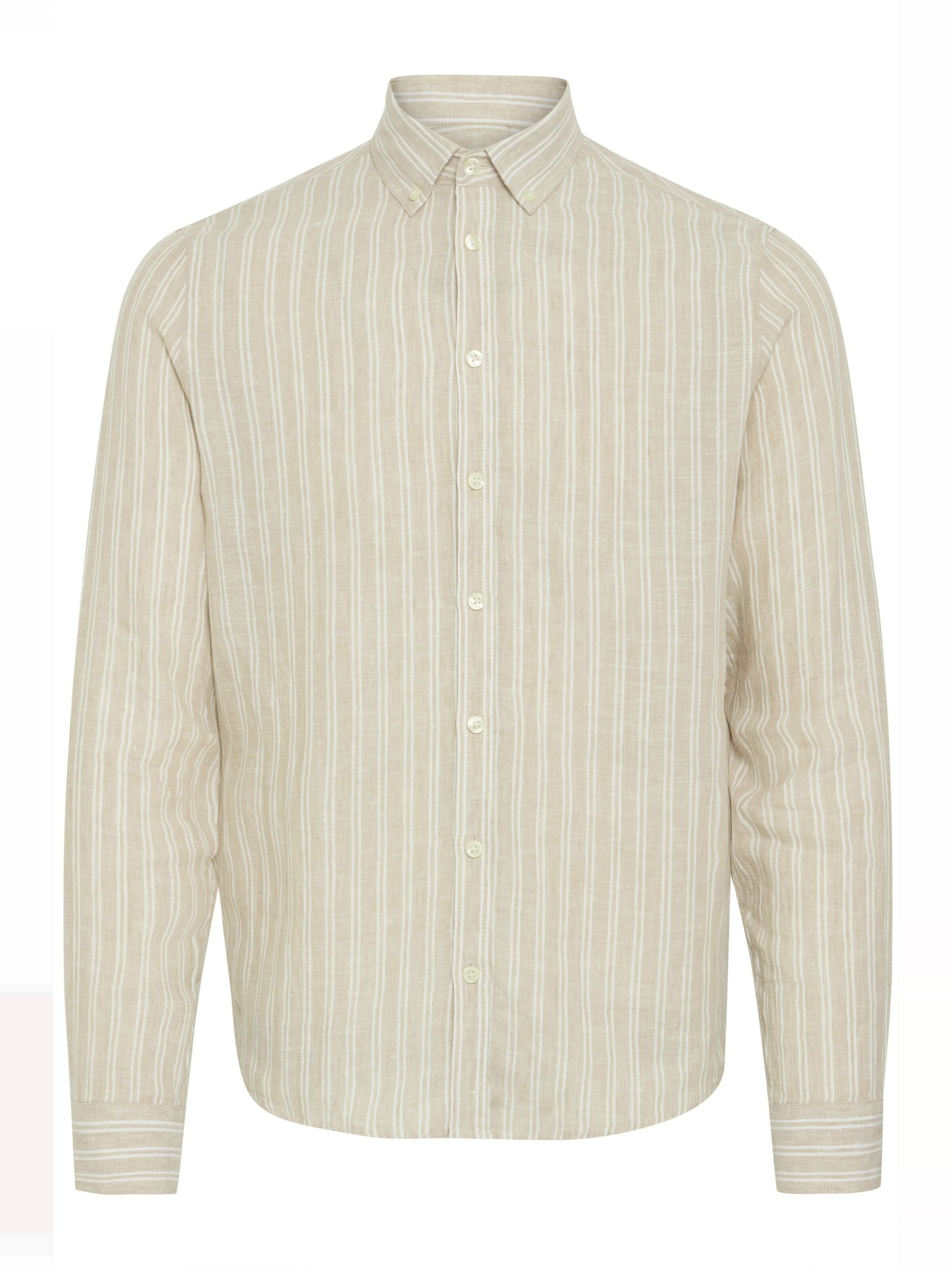 Casual Friday - Regular Fit Camisa ' CFDALLAS striped ' em bege: frente