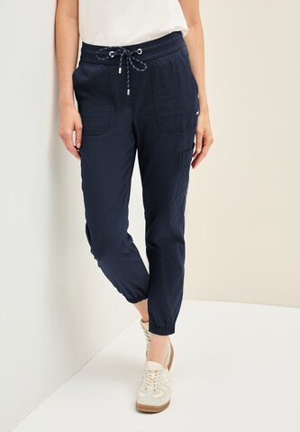 CECIL Tapered Cargo Pants in Blue: front