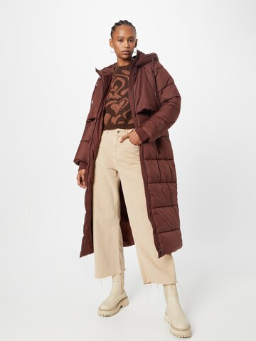 TOM TAILOR DENIM Winter Coat in Brown