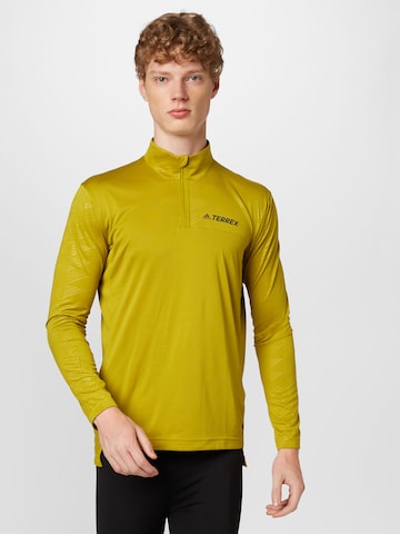 ADIDAS TERREX Performance Shirt 'Multi ' in Yellow: front