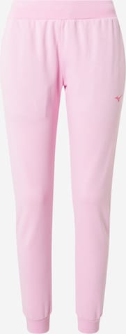 MIZUNO - Tapered Pantalón deportivo 'Athletic' en rosa: frente