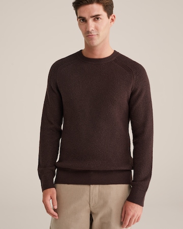 WE Fashion Sweater in Brown: front