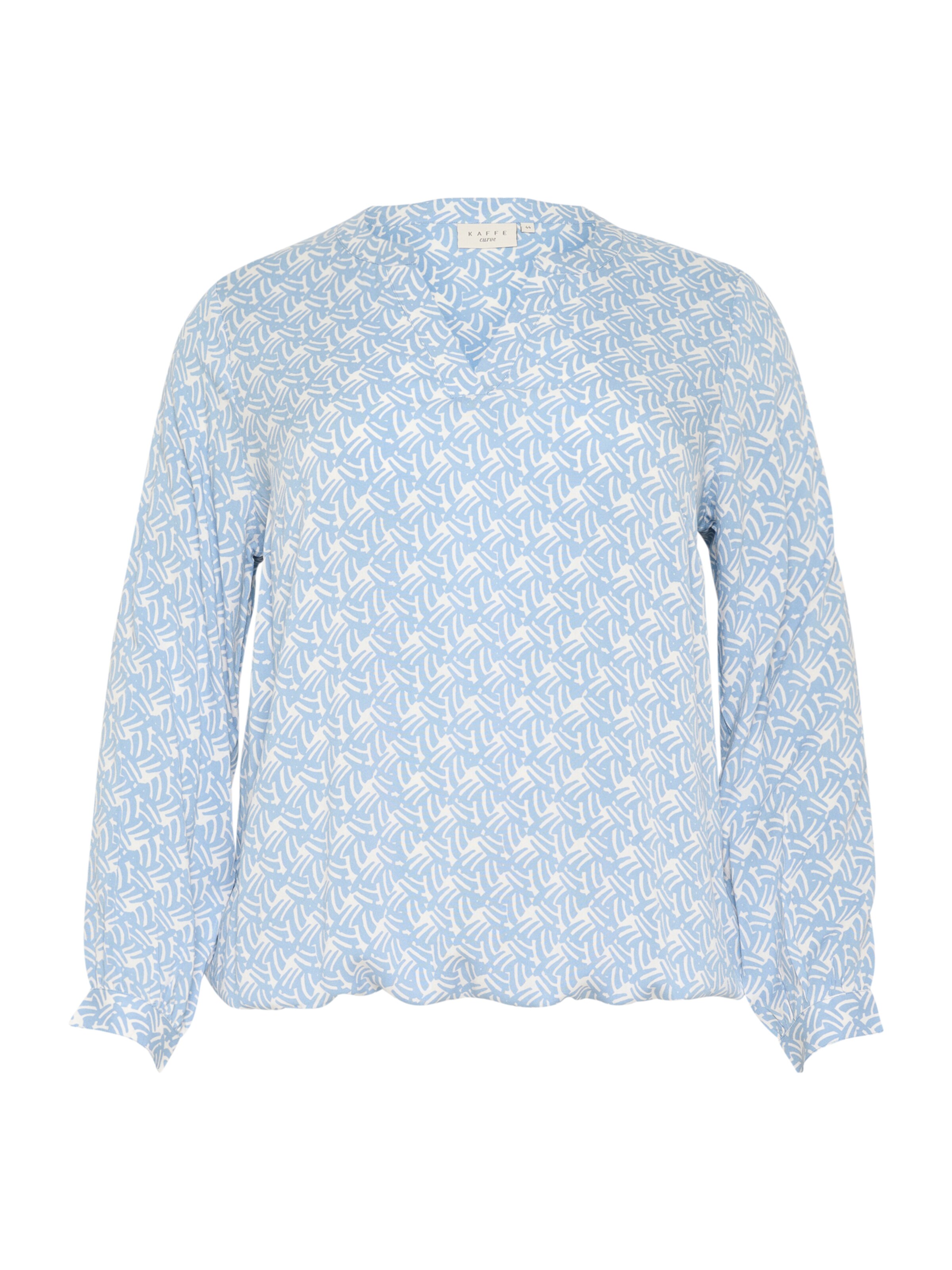 KAFFE CURVE Pluus, värv sinine: eest vaates