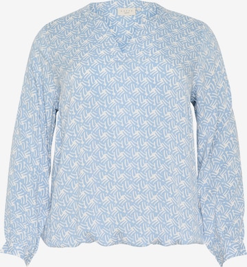 Camicia da donna di KAFFE CURVE in blu: frontale