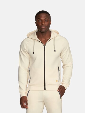 GOLD´S GYM APPAREL Træningsjakke 'GENE' i hvid: forside