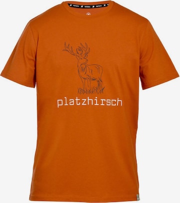 Gipfelglück Shirt 'Karl' in Orange: predná strana