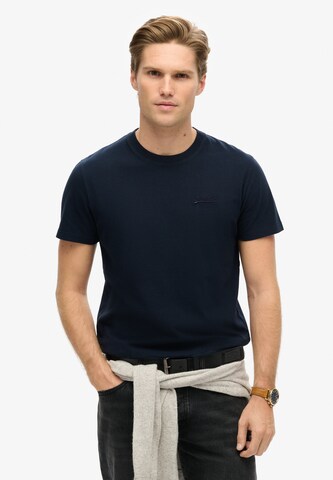 T-Shirt 'Essential' Superdry en bleu : devant